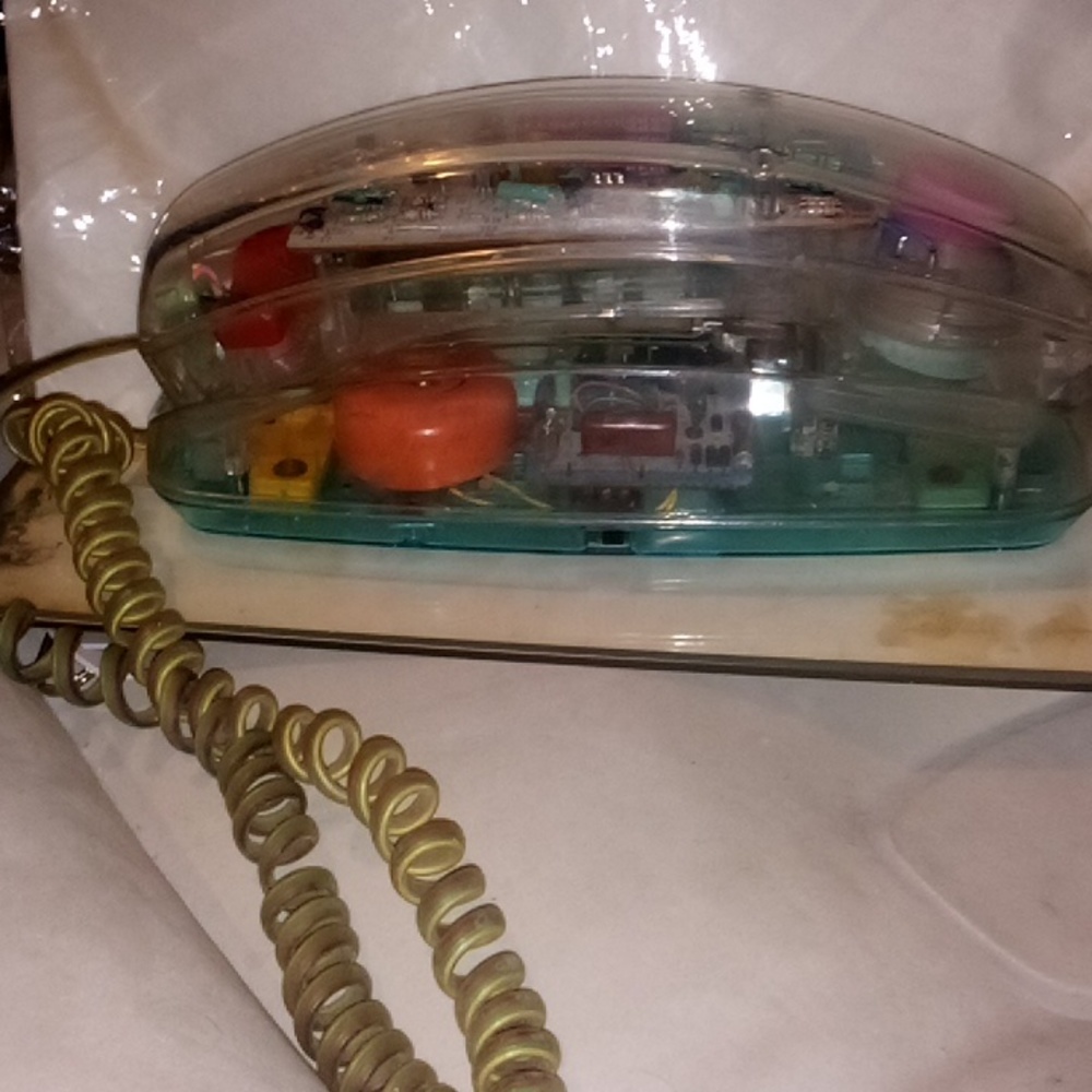 Vintage transparent 1980s phone